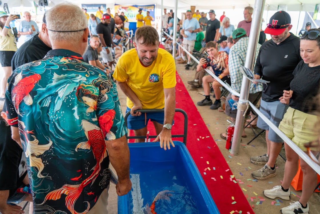 Some attendees arrive at Koi Fest knowing exactly which koi they intend to bid on.