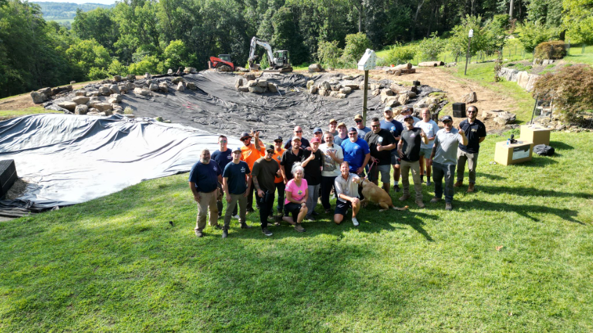 itz&rsquo;s Fish Ponds brought together an experienced team of builders, contractors, manufacturers, and water-feature professionals to reconstruct the massive pond in the hills near the Pennsylvania border. The project united Fitz&rsquo;s Fish Ponds and Atlantic-Oase while giving respected professionals from across the pond industry an opportunity to work, learn, and solve problems together.