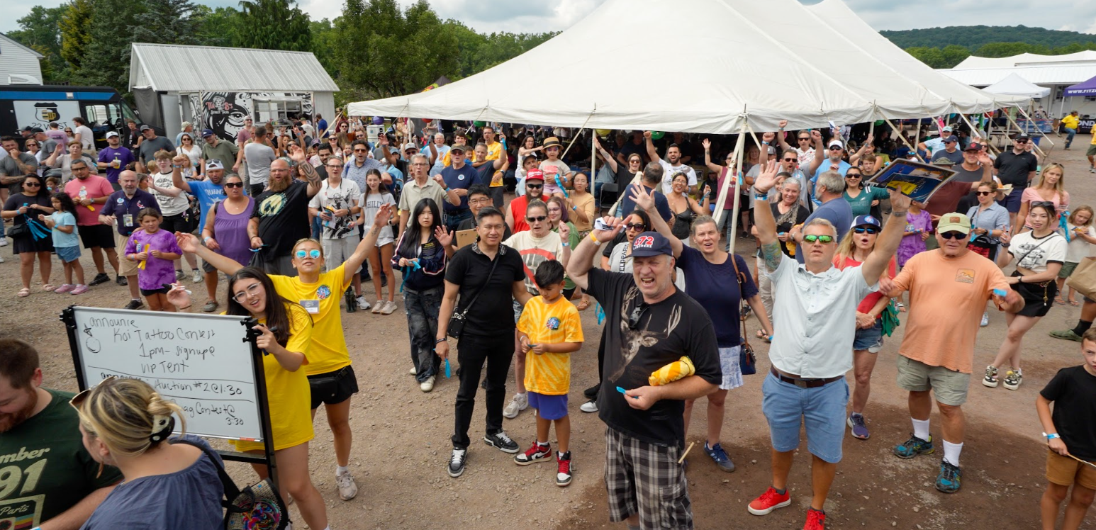 Saturday morning brought an entirely different atmosphere to the Fitz&rsquo;s Fish Ponds farm.