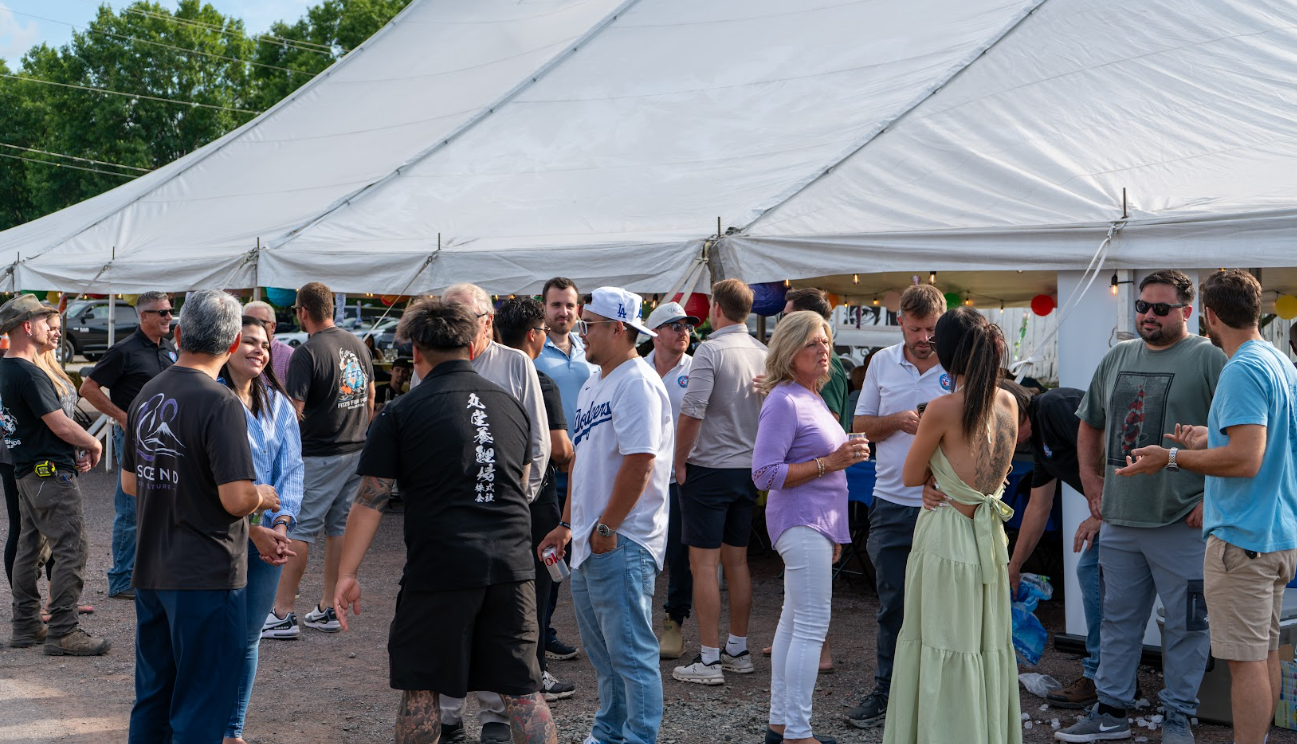 Some wanted to speak with manufacturers about filtration systems, water treatments or other pond products.