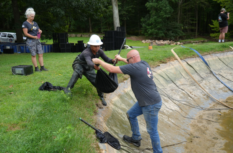 The pond's scale made the project noteworthy, but participants repeatedly returned to the people involved when describing what they remembered most.