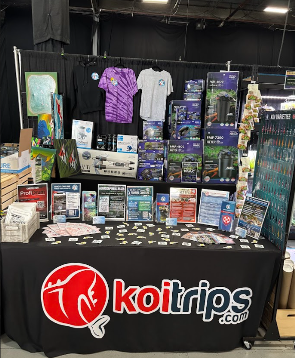 Koi Trips booth at Aquashella 2025