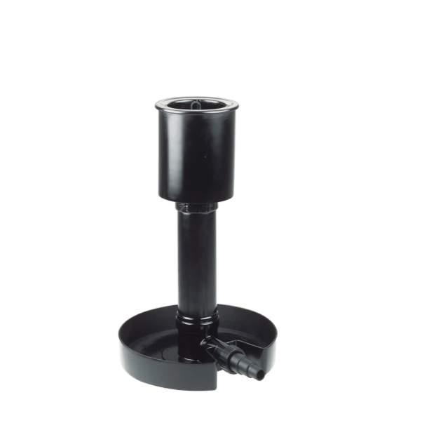 A pond surface skimmer such as the Oase AquaSkim In-Pond Surface Skimmer can collect leaves, pollen, and other floating debris before they sink. It won&rsquo;t remove every attached strand of algae or replace other maintenance.