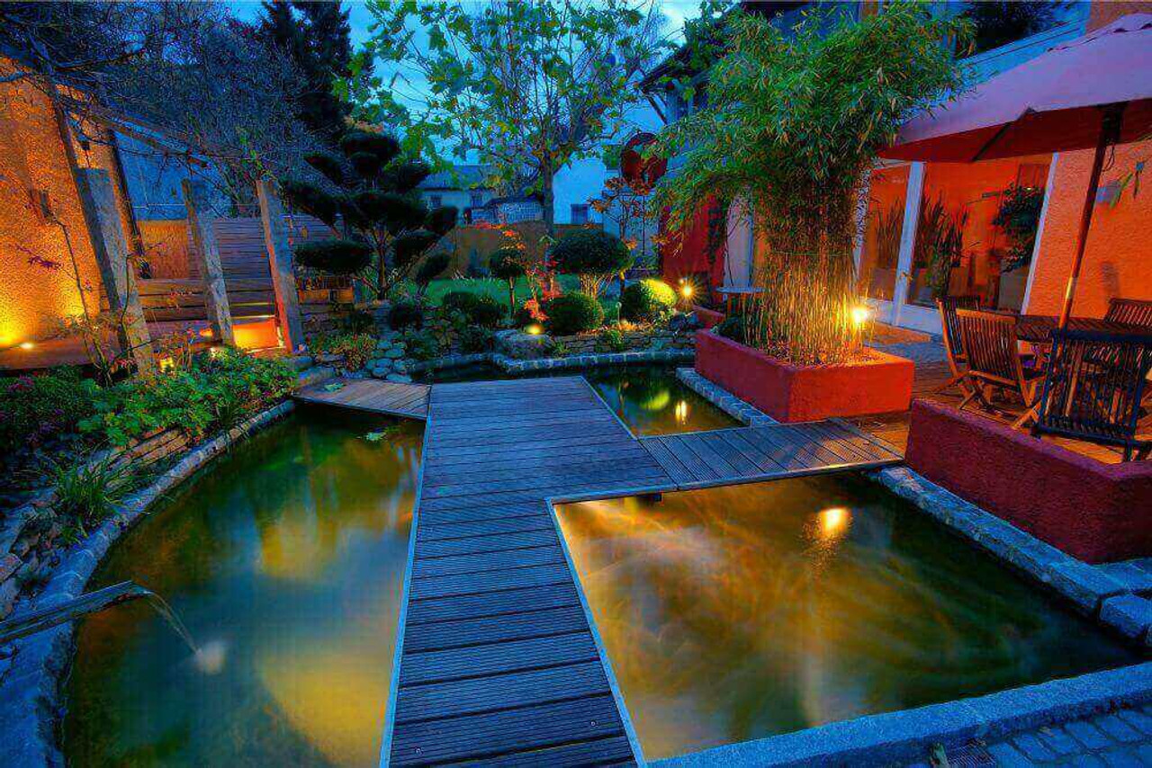 Pond lighting is a crucial part of designing a koi pond. It offers opportunities to enhance, shade, and create sparkle within and around your water garden.