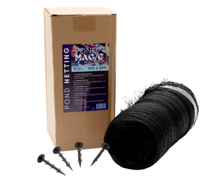 The safest setup is taut, secure, and raised above the water. Loose netting can sag, collect leaves, interfere with feeding, or create problems for fish. A removable frame can make the setup cleaner and easier to handle.